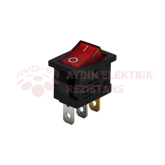 (AYD-ER) Mini Işıklı Anahtar (3 Bağlantılı)