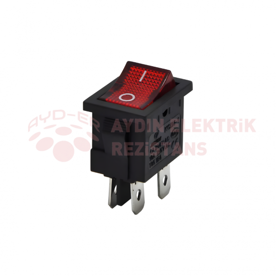 (AYD-ER) Mini Işıklı Anahtar (4 Bağlantılı)