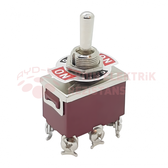 Metal Sağ-Sol Anahtar Büyük (On-Off) (Togo Siviç) 6 Bağlantılı