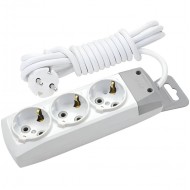 3 lü Topraklı Grup Priz Klemensli 2 MT Kablolu