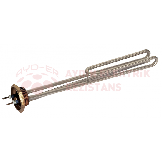 (MEGA) 1-1\4 Kıvrık Çay Kazanı Rezistansı 220V 35CM 2000W (8.5 Krom)