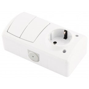 IP44 Nemli Yer Topraklı Priz + Komitatör