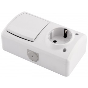 IP44 Nemli Yer Topraklı Priz + Anahtar