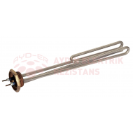 (MEGA) 1-1\4 Kıvrık Çay Kazanı Rezistansı 220V 35CM 3000W (8.5 Krom)