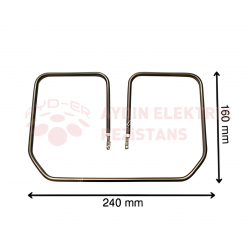 (BALÇIK)  Köşeli Tost Rezistansı 110V. 800W (6.5 Krom)