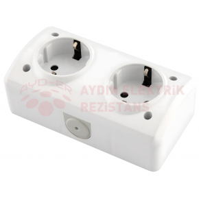 IP44 Nemli Yer Topraklı Priz + Topraklı Priz