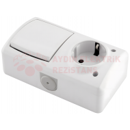 IP44 Nemli Yer Topraklı Priz + Anahtar