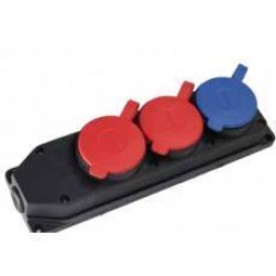 3x25A 2 Adet 1x16A 1 Adet Kauçuk 3'lü Grup Priz
